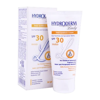 تصویر ضد آفتاب رنگی لیدی SPF30 هیدرودرم