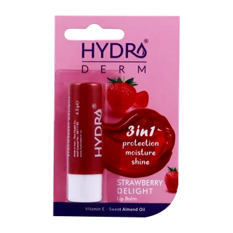 تصویر بالم لب مرطوب کننده توت فرنگی هیدرودرم