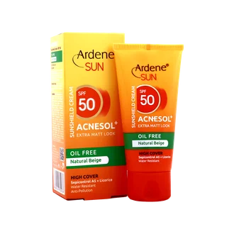 تصویر ضد آفتاب فاقد چربی SPF50 آکنه سول پلاس آردن