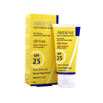تصویر ضد آفتاب فاقد چربی SPF25 آردن پوست چرب