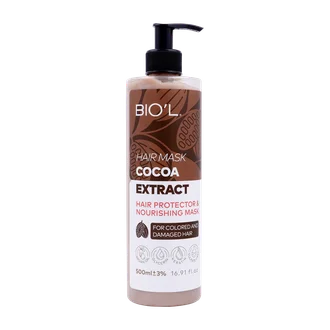 تصویر ماسک مو کاکائو بیول موهای رنگ شده و آسیب دیده