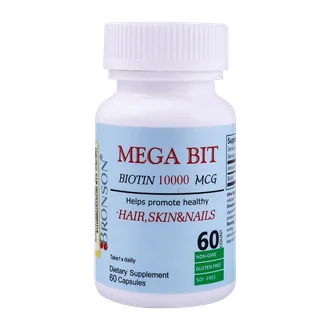 تصویر کپسول مگابیت بیوتین 10000 برونسون