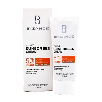 تصویر کرم ضد آفتاب رنگی SPF50 پوست خشک بیزانس
