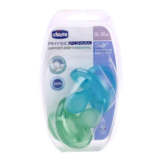 تصویر پستانک فیزیو سافت چیکو سیلیکونی پسران 16 تا 36 ماهگی 2 عددی