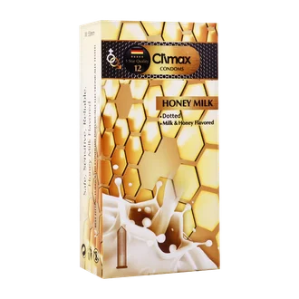 تصویر کاندوم خاردار شیر و عسل کلایمکس 12 عددی