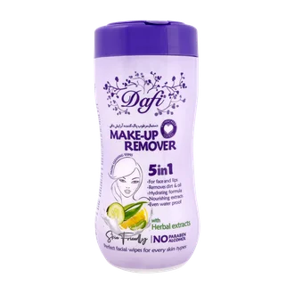 تصویر دستمال مرطوب 5 در 1 پاک کننده آرایش دافی 70 عددی