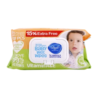 تصویر دستمال مرطوب کودک دافی ۱۰۰ عددی