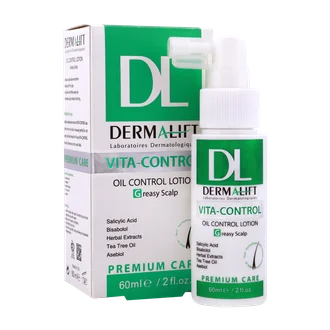 تصویر لوسیون مو کف سر چرب ویتا کنترل درمالیفت