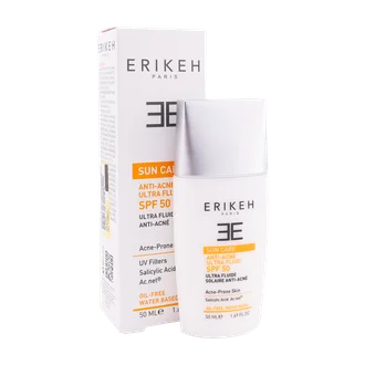 تصویر فلوئید ضد آفتاب بی رنگ SPF50 اریکه پوست چرب و مختلط