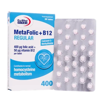 تصویر قرص متافولیک و B12 رگولار یوروویتال