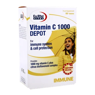 تصویر قرص ویتامین سی 1000 دپو یوروویتال