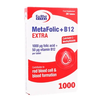تصویر قرص متافولیک و B12 اکسترا یوروویتال