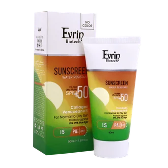 تصویر ضد آفتاب بی رنگ SPF50 اورین پوست معمولی و چرب