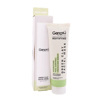 تصویر ماسک خاک رس سبز صورت و گردن ژنوبایوتیک