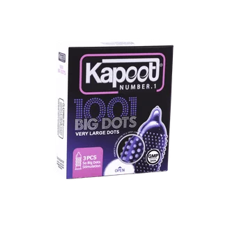 تصویر کاندوم خاردار بیگ داتس کاپوت 3 عددی