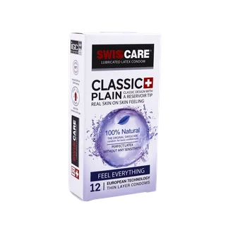تصویر کاندوم کلاسیک پلین سوئیس کر بسته 12 عددی