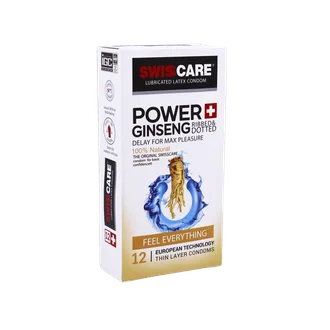 تصویر کاندوم تاخیری و خاردار پاور جینسینگ سوئیس کر 12 عددی