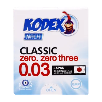 تصویر کاندوم ناچ کدکس مدل 0.03 بسته 3 عددی