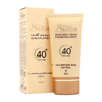 تصویر کرم ضد آفتاب کرم پودری پوست چرب SPF40 مدیسان