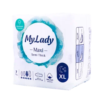 تصویر نوار بهداشتی مکسی نیمه ضخیم خیلی بزرگ ابریشمی مای لیدی