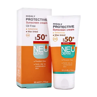 تصویر ضد آفتاب هایلی پروتکتیو SPF50 نئودرم پوست چرب