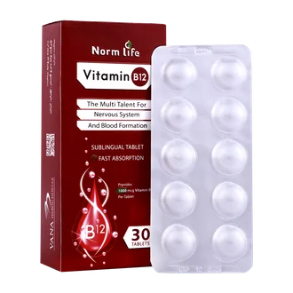 تصویر قرص زیر زبانی ویتامین ب 12 نورم لایف