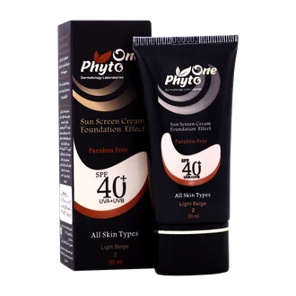 تصویر ضد آفتاب رنگی کرم پودری SPF40 فیتو وان