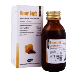 تصویر شربت زوفا عسلی رازک