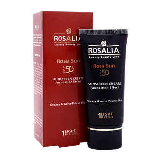 تصویر ضد آفتاب رنگی پوست چرب رزا سان رزالیا