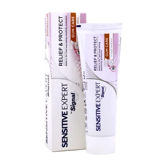 تصویر خمیر دندان سیگنال محافظ لثه دندان های حساس