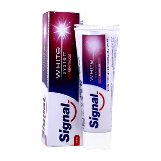 تصویر خمیر دندان سفید کننده مینای دندان سیگنال