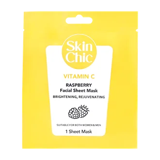 تصویر ماسک صورت ورقه ای ویتامین سی و تمشک اسکین شیک