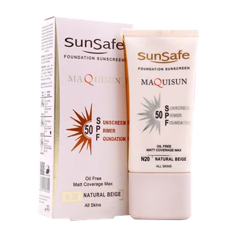 تصویر ضد آفتاب کرم پودری و پرایمری مکیسان SPF50 سان سیف