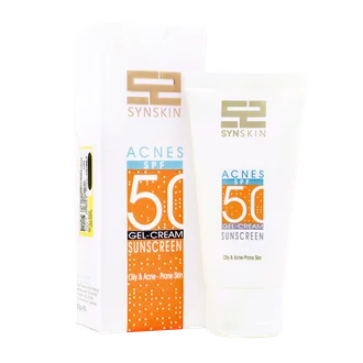 تصویر کرم ژل ضد آفتاب پوست مستعد جوش اکنس SPF50 ساین اسکین