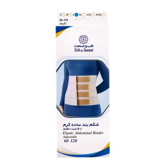 تصویر شکم بند ساده کرم قابل تنظیم طب و صنعت کد 60320