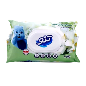 تصویر دستمال مرطوب وانیل تنو 60 عددی