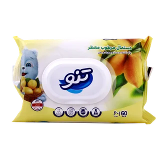 تصویر دستمال مرطوب لیمو تنو 60 عددی