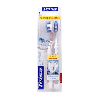 تصویر مسواک اکسترا پرو ویتال آنتی باکتریال نرم دوتایی تریزا
