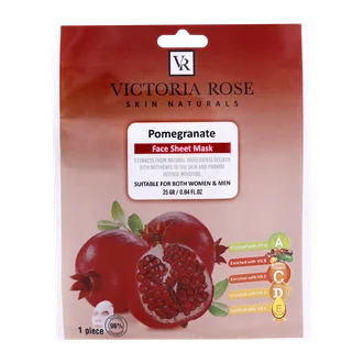 تصویر ماسک صورت ورقه ای انار ویکتوریا رز