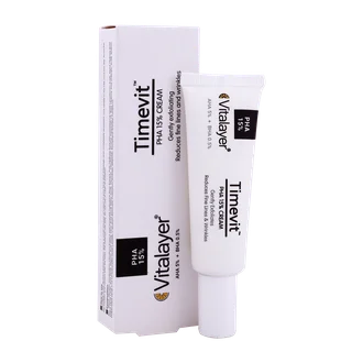 تصویر کرم لایه بردار 15 درصد اچ آ تایم ویت ویتالیر