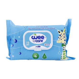 تصویر دستمال مرطوب کودک وی کر پنبه دانه 72 عددی