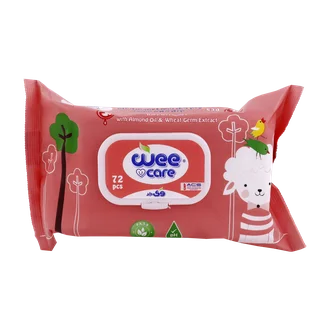 تصویر دستمال مرطوب کودک وی کر بادام و جوانه گندم 72 عددی