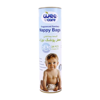 تصویر کیسه بهداشتی معطر پوشک نوزاد وی کر قوطی 24 عددی