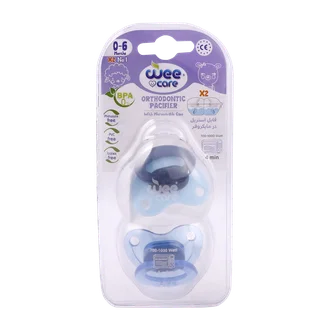 تصویر پستانک دوقلوی تا 6 ماهگی قابل استریل در مایکروفر وی کر کد P137 