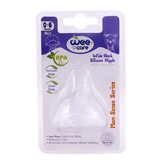 تصویر سر شیشه سیلیکونی دهانه عریض وی کر تا 6 ماهگی کد N514