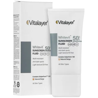 تصویر فلوئید ضد آفتاب ضد لک SPF50 وایت ویت ویتالیر
