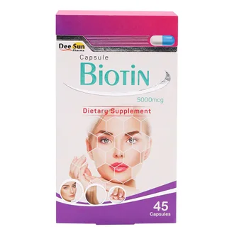 تصویر کپسول بیوتین 5000 دی سان فارما