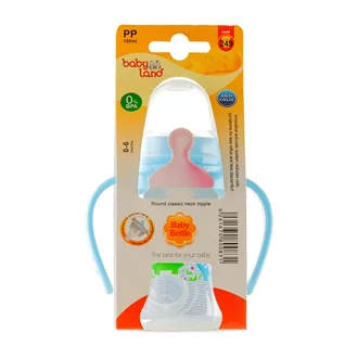 تصویر شیشه شیر بیبی لند کد 249 دسته دار 0 تا 6 ماهگی