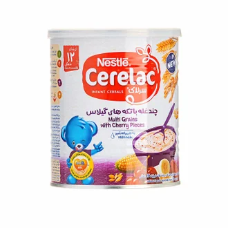 تصویر سرلاک چند غله با تکه های گیلاس نستله