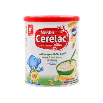 تصویر سرلاک گندم و تکه های میوه با عسل نستله